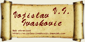 Vojislav Ivašković vizit kartica